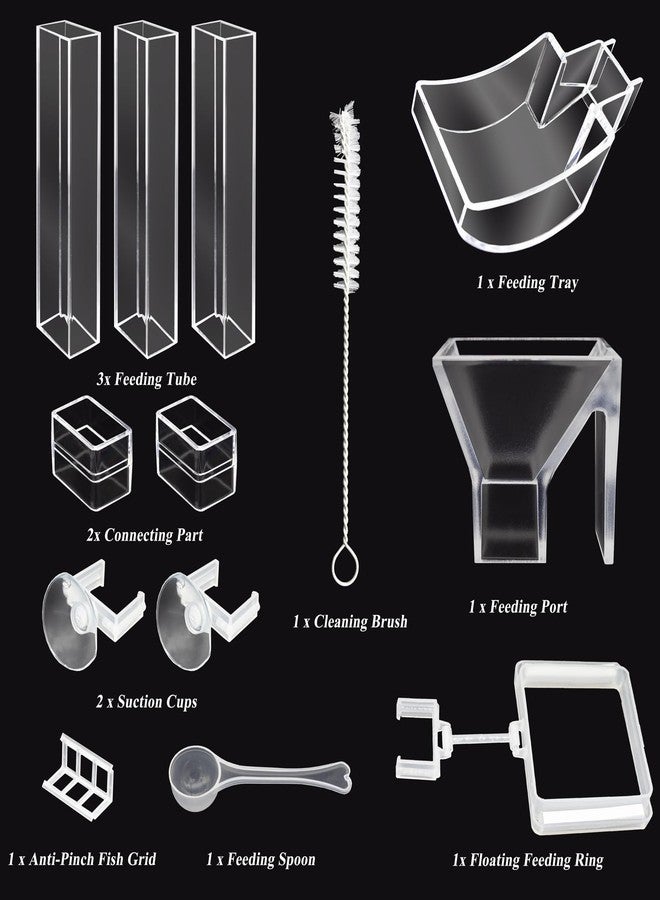 Niuohoy Shrimp Feeder Tube and Dish Set - Aquarium Fish Feeder with Feeding Ring and Cleaning Brush - Prevent Food Scattering - Image 2